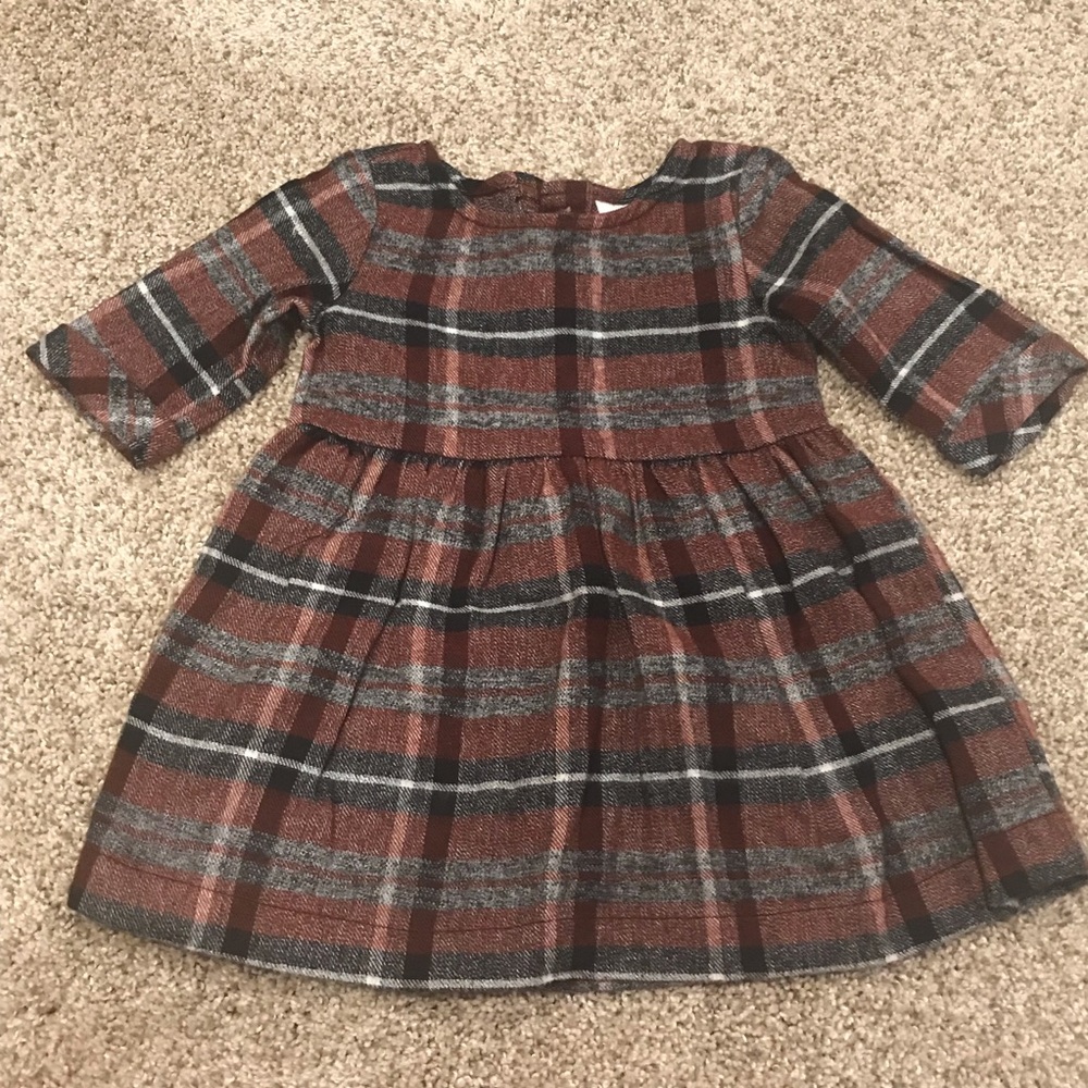 🌿EUC//Plaid Dress with matching diaper cover🌿